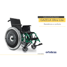 CADEIRA DE RODAS MANUAL GAZELA ULTRA LITE  - ORTOBRAS