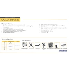 CADEIRA DE RODAS MANUAL GAZELA ULTRA LITE  - ORTOBRAS